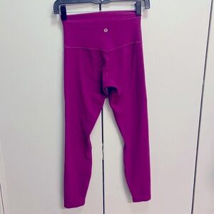 Lululemon 4 Align 25” magenta tights leggings yoga pilates barre gym pink purple